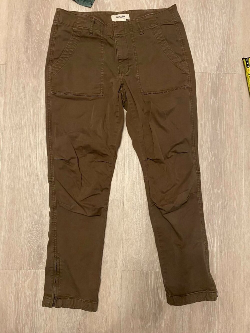 Golden by TNA Mid-Rise Utility Pants Zippered Ankle Hems Size 04